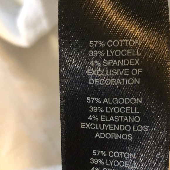 Chico’s Black Label white jeans/gold zippers on pockets in back/front size .05 - Picture 10 of 15